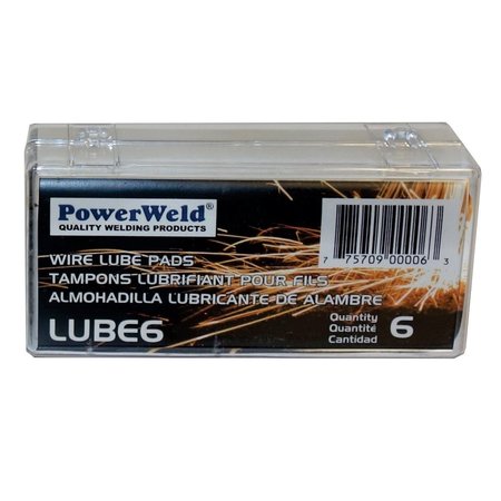 POWERWELD Wire Lube Pads, 8 per Package LUBE6
